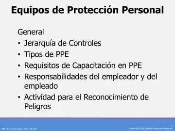 Slide 3: Equipos de Protección Personal