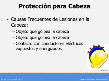 Slide 10: Protección para Cabeza