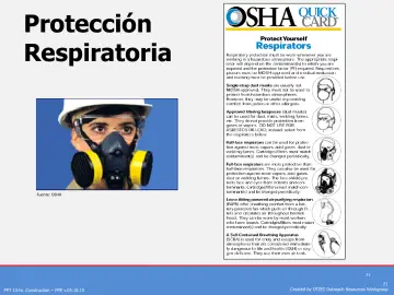 Slide 21: Protección Respiratoria