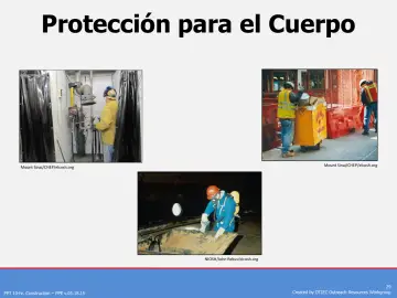 Slide 29: Protección para el Cuerpo