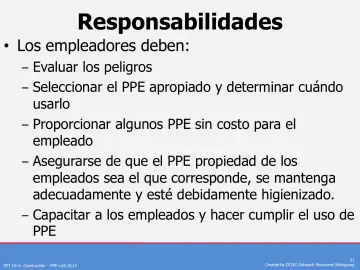 Slide 31: Responsabilidades