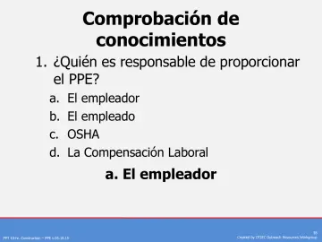 Slide 38: Comprobación de conocimientos