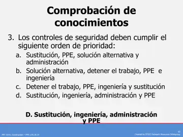 Slide 40: Comprobación de conocimientos