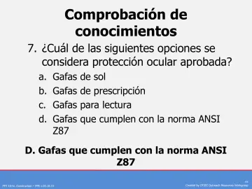 Slide 44: Comprobación de conocimientos