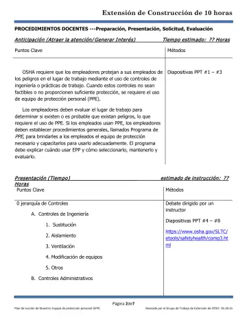 Page 2: PROCEDIMIENTOS DOCENTES ---Preparación, Presentación, Solicitud, Evaluación