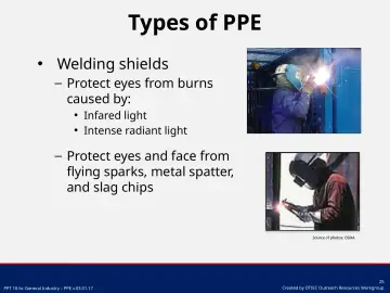 Slide 25: Welding shields