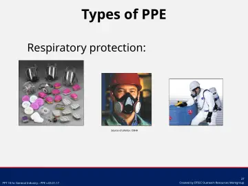Slide 27: Respiratory protection: