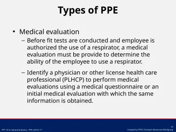 Slide 31: Medical evaluation