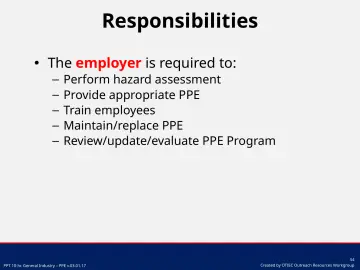 Slide 54: Responsibilities
