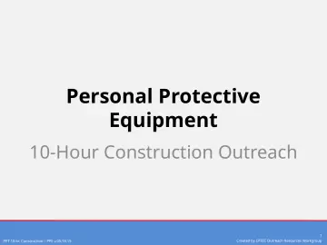 Slide 1: Personal Protective