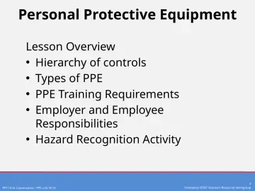 Slide 3: Personal Protective Equipment