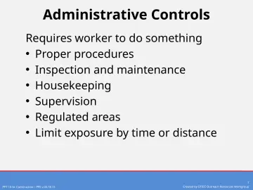 Slide 7: Administrative Controls