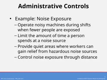 Slide 8: Administrative Controls