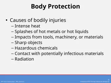 Slide 28: Body Protection