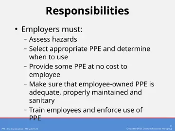 Slide 31: Responsibilities