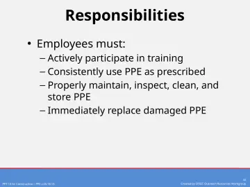 Slide 32: Responsibilities