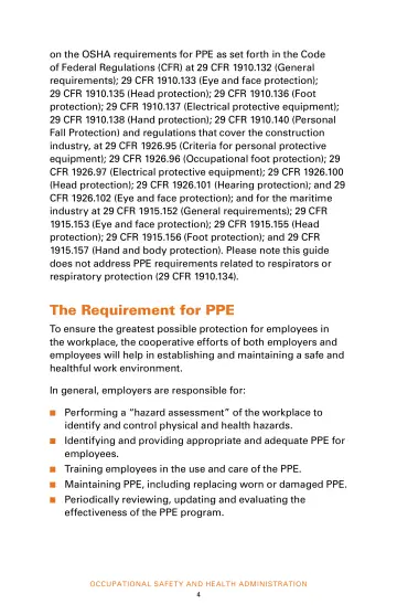 Page 6: The Requirement for PPE