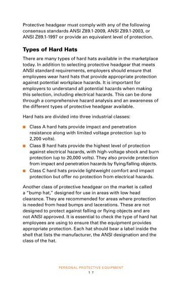 Page 19: Types of Hard Hats