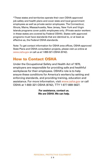 Page 41: How to Contact OSHA