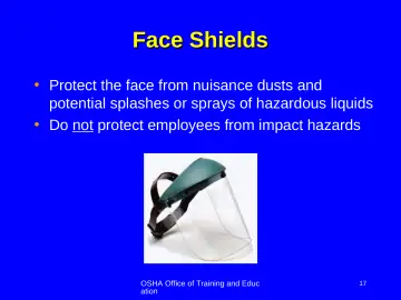 Slide 17: Face Shields