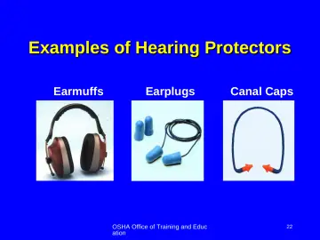 Slide 22: Examples of Hearing Protectors