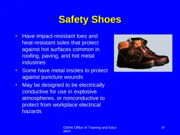 Slide 25: Safety Shoes