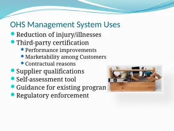 Slide 19: OHS Management System Uses