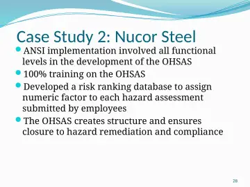 Slide 28: Case Study 2: Nucor Steel