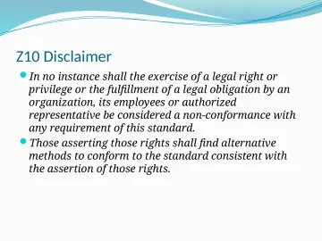 Slide 12: Z10 Disclaimer