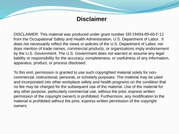 Slide 2: Disclaimer