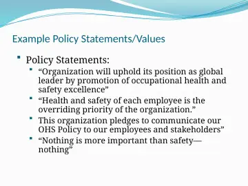 Slide 5: Policy Statements: