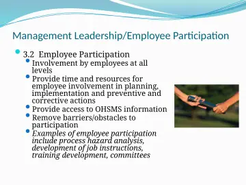 Slide 6: Management Leadership/Employee Participation