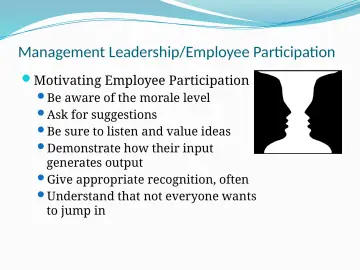 Slide 8: Management Leadership/Employee Participation