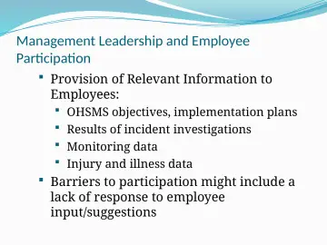 Slide 10: Management Leadership and Employee Participation