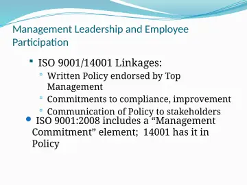 Slide 12: Management Leadership and Employee Participation