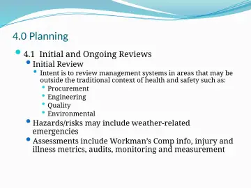 Slide 16: 4.0 Planning