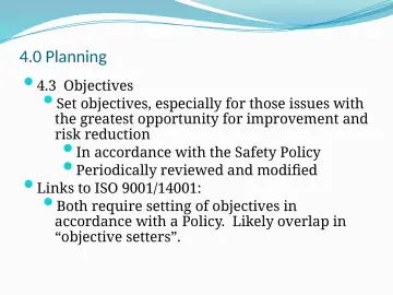 Slide 22: 4.0 Planning