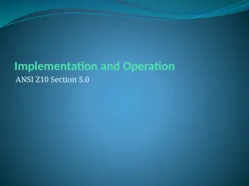 Slide 26: Implementation and Operation