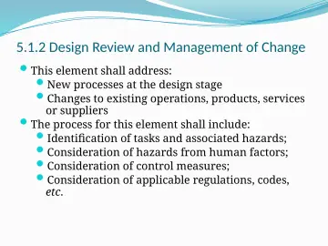Slide 31: 5.1.2 Design Review and Management of Change
