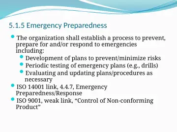 Slide 36: 5.1.5 Emergency Preparedness