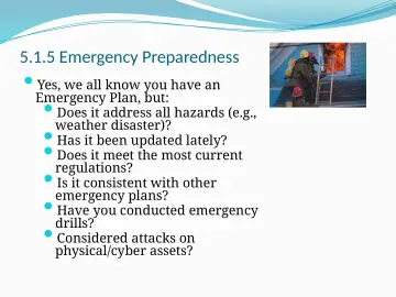 Slide 37: 5.1.5 Emergency Preparedness