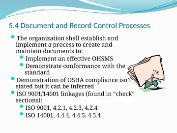 Slide 42: 5.4 Document and Record Control Processes