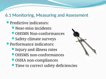 Slide 52: 6.1 Monitoring, Measuring and Assessment