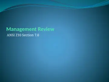 Slide 63: Management Review
