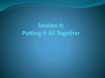 Slide 1: Session 4: