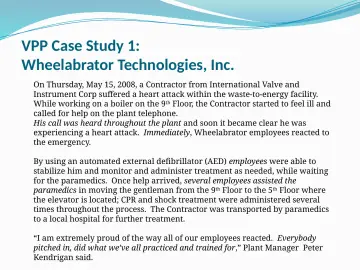 Slide 4: VPP Case Study 1: Wheelabrator Technologies, Inc.