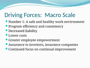 Slide 9: Driving Forces: Macro Scale