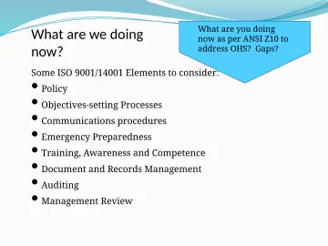 Slide 19: What are we doing now?