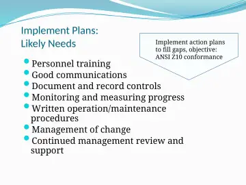 Slide 30: Implement Plans: