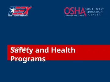 Slide 1: Safety and Health Programs